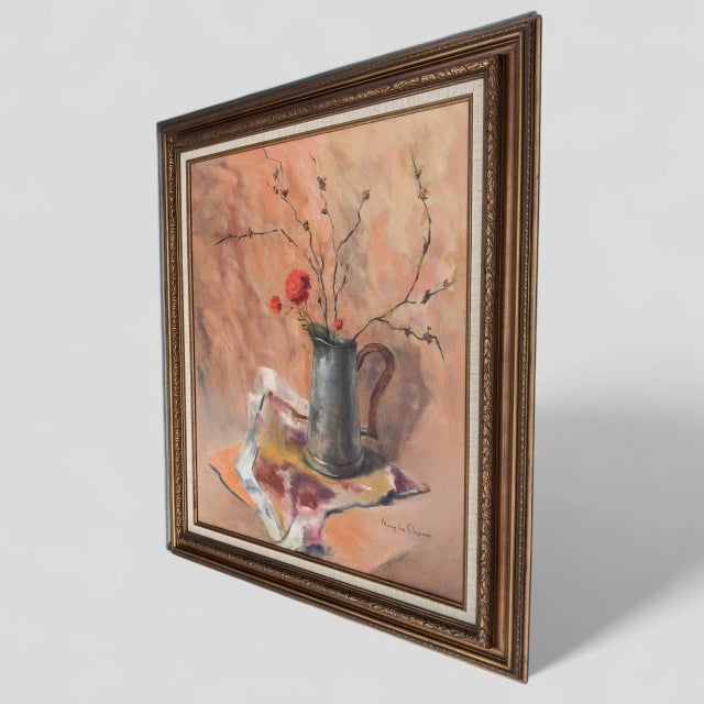 Original Still Life Oil Painting Framed For Sale - Image 4 of 11