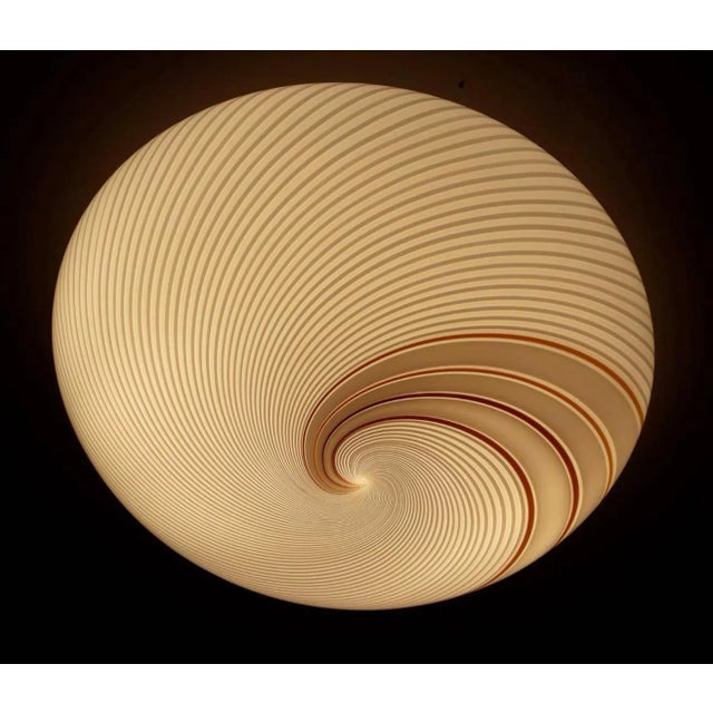 Mid 20th Century Vintage 1960s Murano Glass Flush Mount For Sale - Image 5 of 13