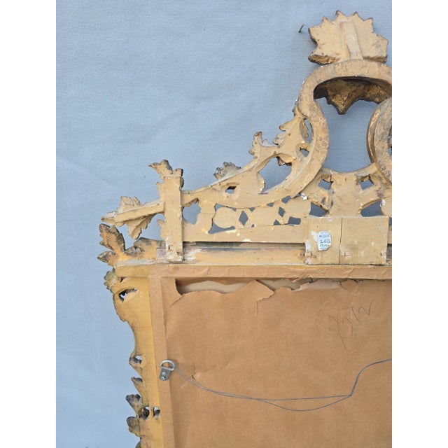 1940s French Carved Giltwood Mirror For Sale - Image 12 of 12
