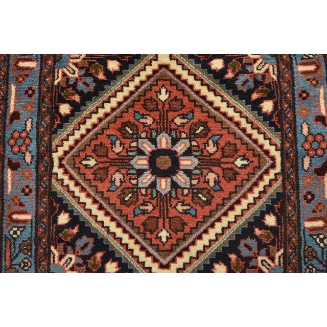 Roodbar Runner 2’6” X 12’8” Red Wool Vintage Traditional Hand-Knotted Rug For Sale - Image 9 of 13