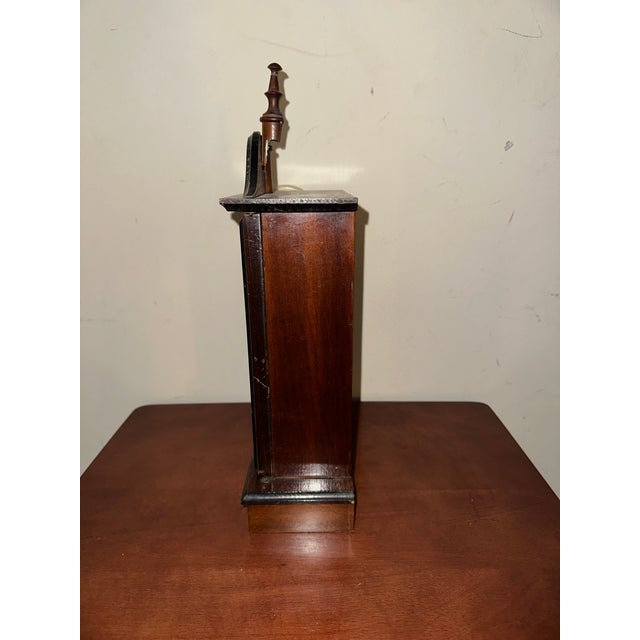 Gilbert Functional 19th-C. Wm. L. Gilbert "Chromo Time" Walnut Cottage Mantel Clock With Key For Sale - Image 4 of 7
