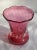 Contemporary 1980s Pilgrim Cranberry Glass Bud Vase With Crystal Collar For Sale - Image 3 of 12