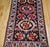 Vintage Persian Bakhtiari Wide Runner, Handwoven Wool, Floral Bouquet Design, Navy & Red, 4x13 For Sale - Image 12 of 17