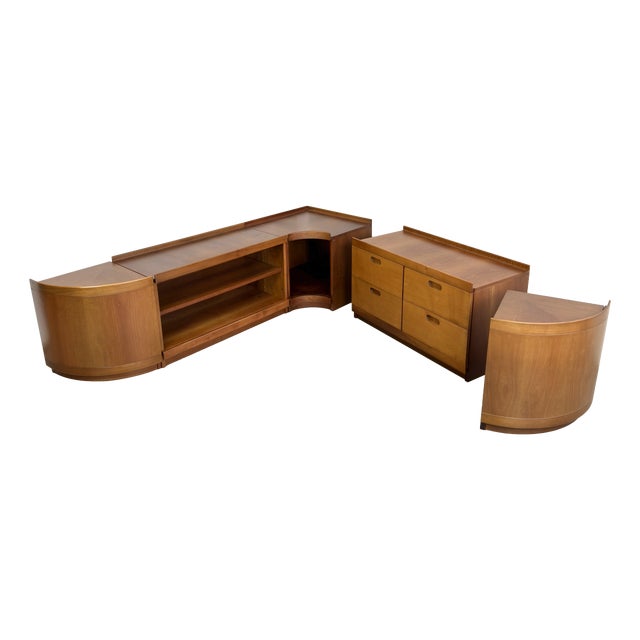 Fiorenza Modular Low Sideboard by Tito Agnoli for Molteni, Italy, 1970s, Set of 5 For Sale