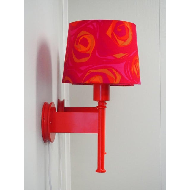 Textile Wall Lamps by Uno & Östen Kristiansson for Luxus, Sweden, 1970s, Set of 2 For Sale - Image 7 of 15