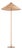 Brass and Cane Floor Lamp by Paavo Tynell for Taito Oy, 1950s For Sale