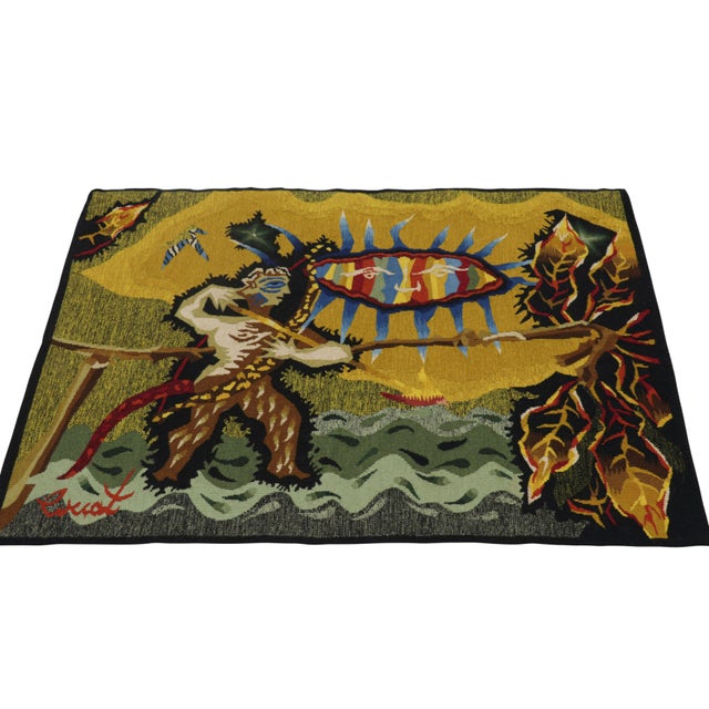 1940s Vintage Jean Lurcat Pictorial Tapestry “The Bribeur” | Rug & Kilim For Sale - Image 5 of 7