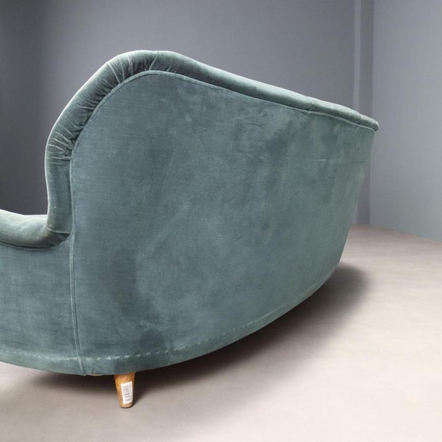 Vintage Bean-Shaped Sofa in Velvet, 1950s For Sale - Image 6 of 10