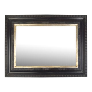 House of Heydenryk Dutch Rippled Ebonized & Silver Gilt Mirror / Painting Frame For Sale