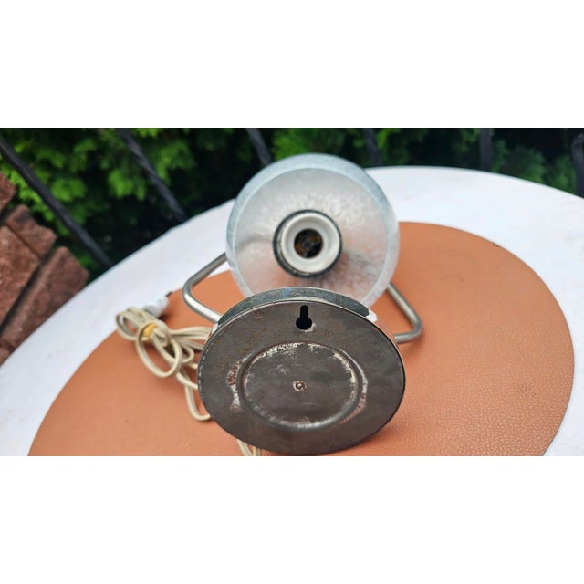 Small Art Deco Nickel-Plated Brass Table Light, 1920s For Sale - Image 4 of 10