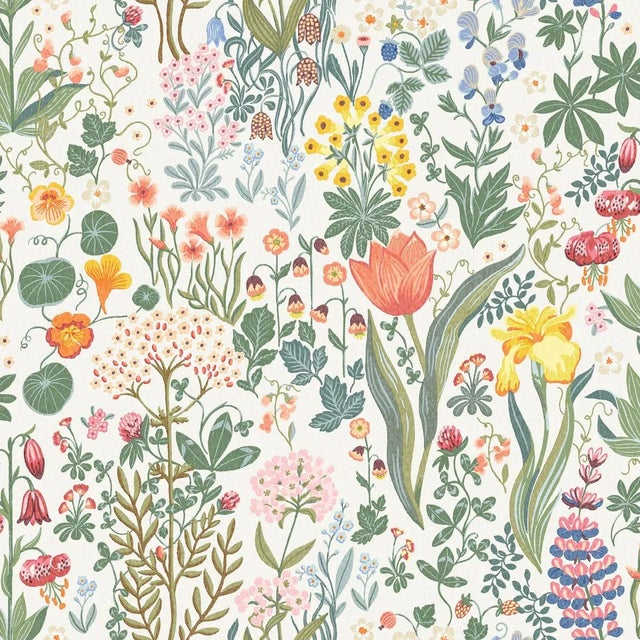 SAMPLE - Boråstapeter Blomsterhav Wallpaper In Multi For Sale