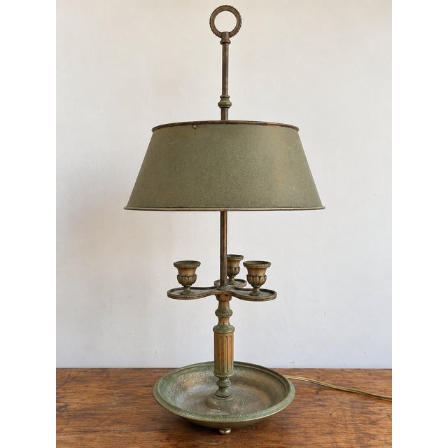 Vintage Bouillotte Style Lamp For Sale - Image 4 of 11