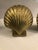 1950s Heavy Brass Clam Sea Shell Bookends For Sale - Image 6 of 9