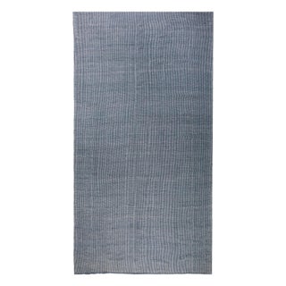 Contemporary Striped Blue Flat-Weave Wool Rug by Doris Leslie Blau For Sale
