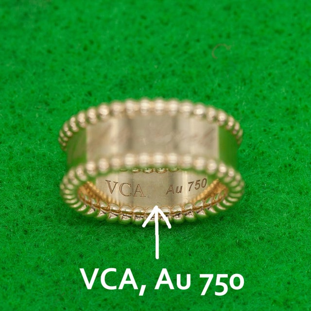 Metal Van Cleef & Arpels Vca 18k Rose Gold Perlée Band Ring Size 5.5 For Sale - Image 7 of 11