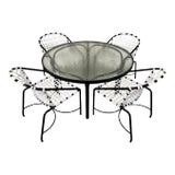 1950s Tadao Inouye for Brown Jordan Kantan Patio Table and Four Chairs, Attributed For Sale