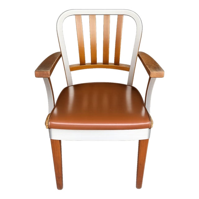 Vintage Shaw Walker Industrial Armchair in Wood and Brushed Steel - Restoration Project For Sale