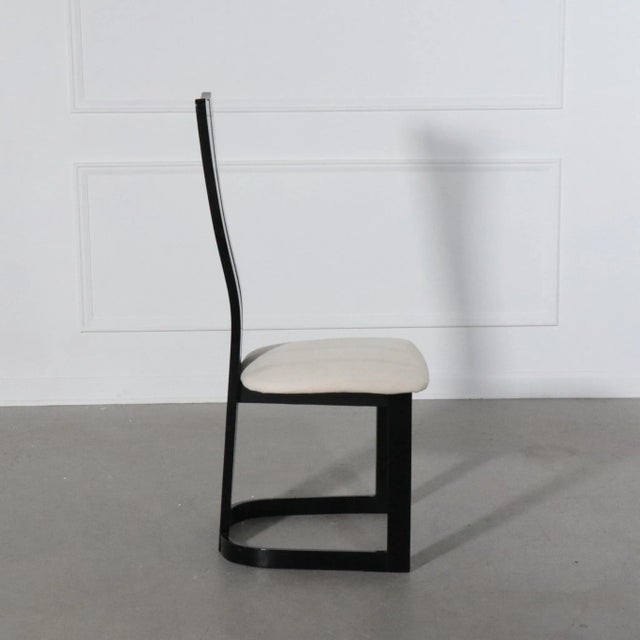 Postmodern 80s Post Modern Sculptural High Back Barrel Side Chairs - Set of 4 For Sale - Image 3 of 8