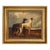 Greyhounds in Field Print on Canvas in Antiqued Gold Frame- a 8" X 10" Framed to a 11-1/2" X 13-1/2" For Sale