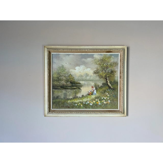 Impressionist 70's Charles Manning Impressionist Oil on Canvas Painting, Signed For Sale - Image 3 of 12