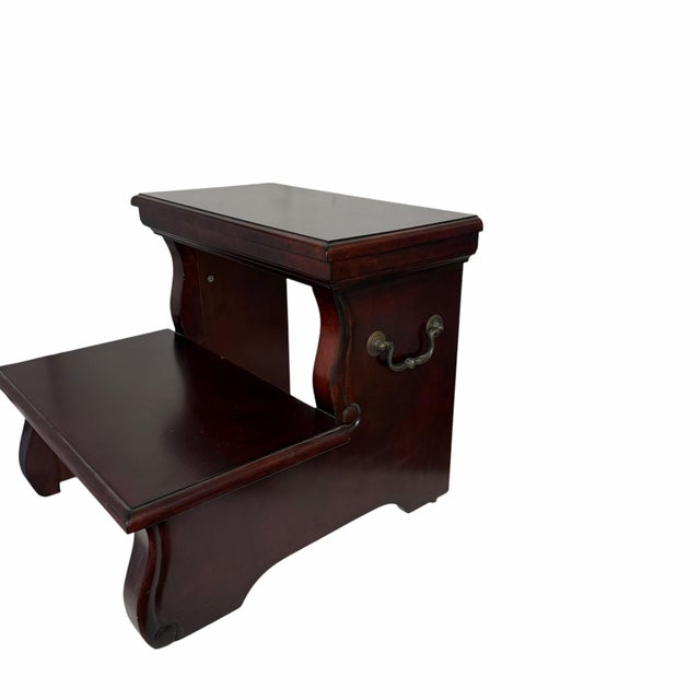Traditional Vintage Mahogany Bed Steps For Sale - Image 3 of 8