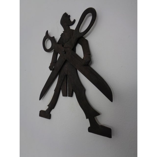 Handmade Wrought Iron Sign of Tailors Guild, Germany, 1900 For Sale - Image 9 of 18