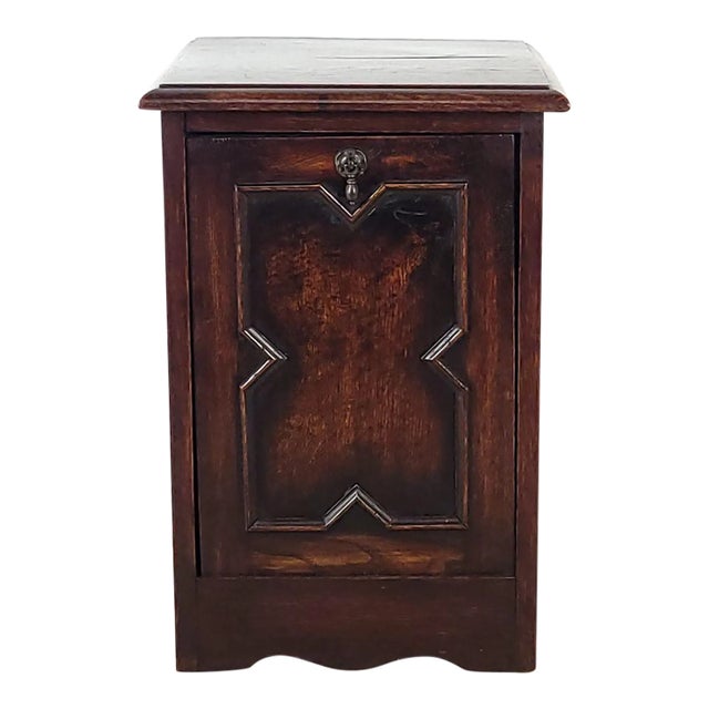 Oak One-Door Cabinet, England Circa 1880 For Sale