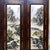 Four-Panel Rosewood Framed Porcelain Plaque Wall Screen, Ink Color Mountain Landscape, Chinoiserie Wall Art Set For Sale In Los Angeles - Image 6 of 10