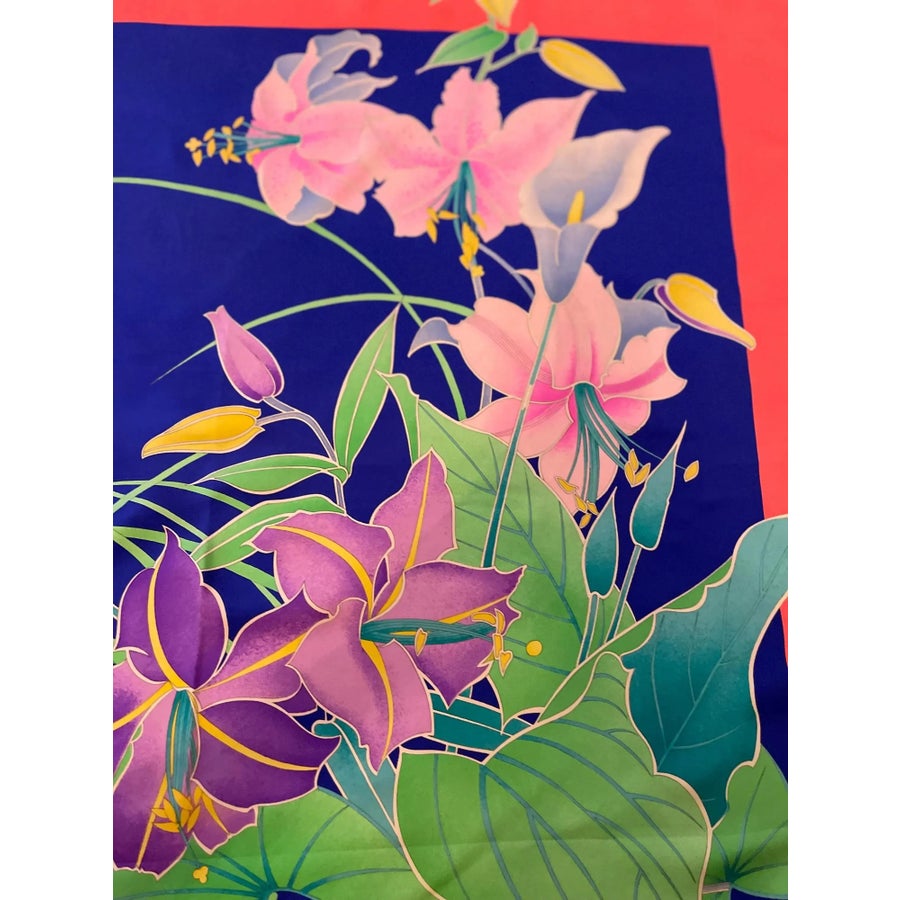 Leonard Paris Silk Scarf Flowers | Chairish