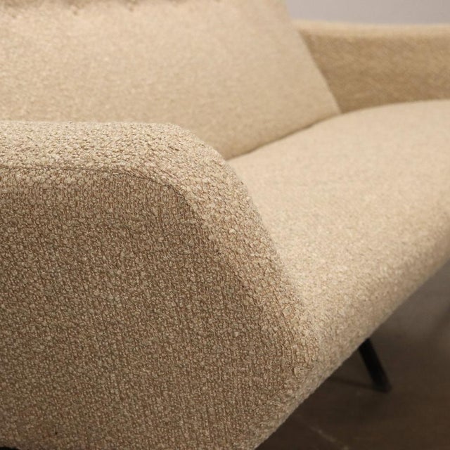 Mid 20th Century Vintage Sofa in Fabric & Enamelled Metal, 1960s For Sale - Image 5 of 10