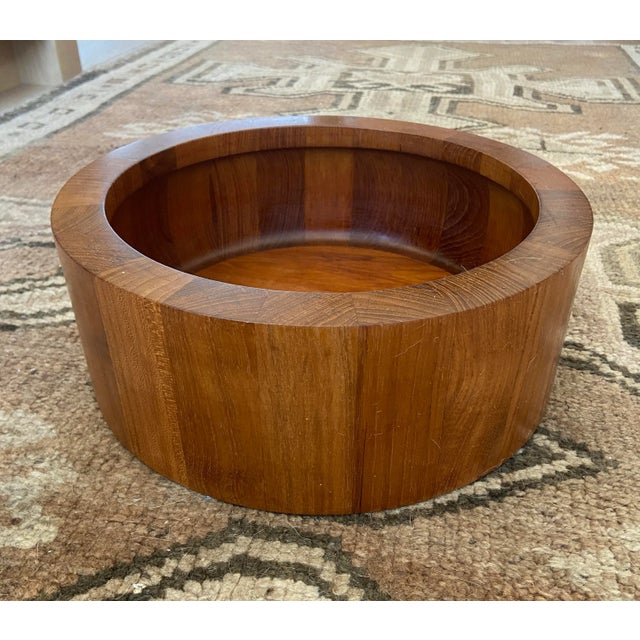 Wood Vintage Dansk Salad Bowl & Server Set For Sale - Image 7 of 10