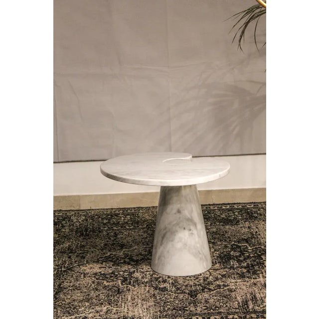 Italian Coffee Table in Carrara Marble, 1970s For Sale - Image 11 of 11