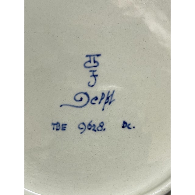 Hand-Painted Blue and White Landscape Plates from Royal Delft, 1980s, Set of 2 For Sale - Image 11 of 13