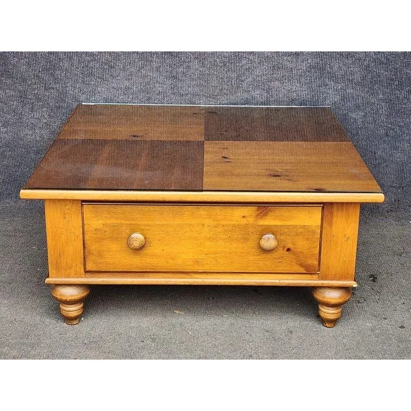 Mid 20th Century Vintage Romweber Pine Rustic Style Coffee Table
