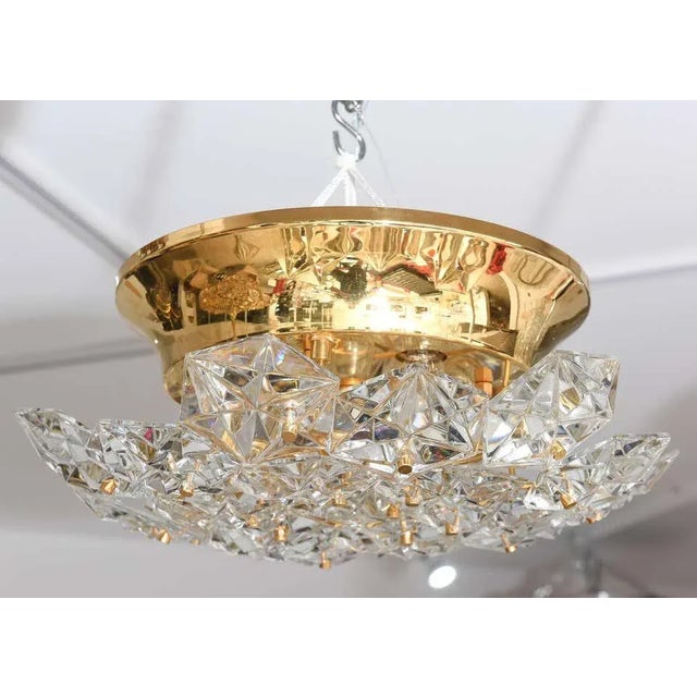 Hollywood Regency Flush Mount Chandelier by Kinkeldey For Sale - Image 3 of 12