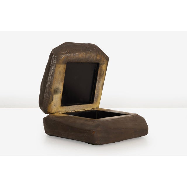 1960s Paul Evans Sculpted Bronze Resin Hinged Box For Sale - Image 4 of 13