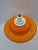 Space Age Table Lamp with Orange Glass Shade, Europe, 1970s For Sale - Image 4 of 12