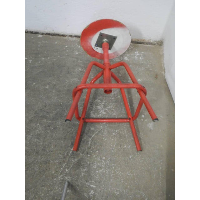 1980s Adjustable 4-Legged Stool, 1980 For Sale - Image 5 of 9
