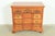 An exceptional Georgian or Chippendale style solid cherry wood three-drawer block front dresser or chest of drawers By...