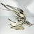 1960s Mid-Century Vintage Large Rooster Chicken Silver Metal Art Sculpture For Sale - Image 9 of 12