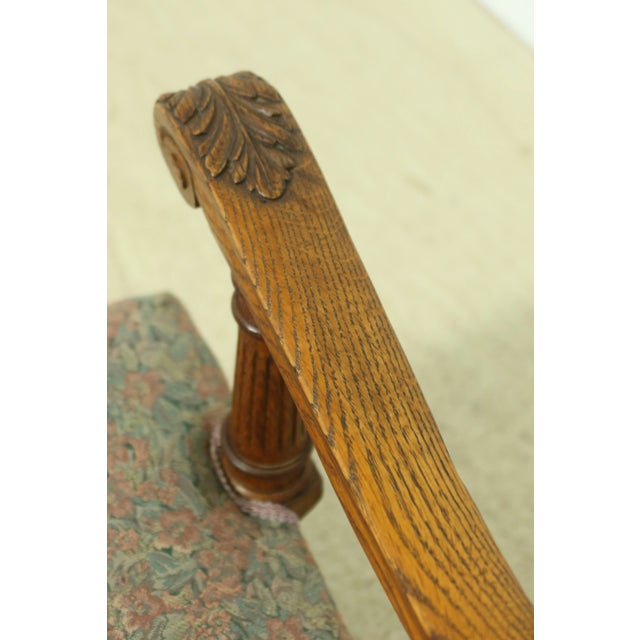 19th Century Set of 6 Rj Horner Antique Oak Dining Room Chairs For Sale - Image 5 of 12