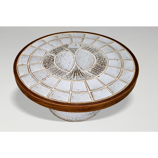 Ceramic Coffee Table with Sculptural Pedestal Base from Vallauris, 1960s For Sale - Image 9 of 15