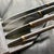 1990s Vintage 1990s Joseph DiGANGI Designs System II Cutlery Knife Set Mirror Blade w/ stand - Set of 5 For Sale - Image 5 of 12
