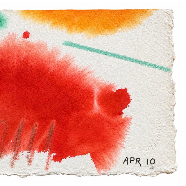 Mid-Century Modern Museum Abstract Expressionist Artist James McCray, Painting for Sale #5, Dated ‘85, Signed 22.25” X 31” For Sale - Image 3 of 9