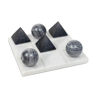 Regina Andrew Tic Tac Toe Marble Board, White For Sale