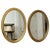 Glass Oval Gold-Leaf Mirrors, France, 20th Century, Set of 2 For Sale - Image 7 of 18