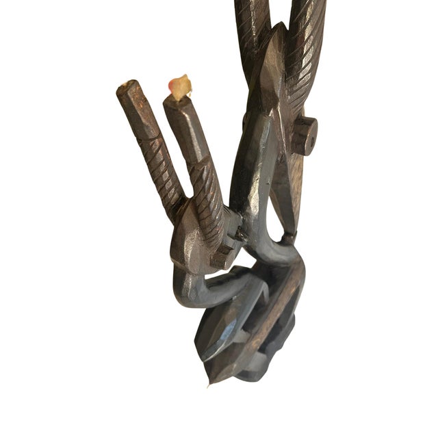 Wood Malian Bambara Artist, Large Ci Wara Antelope Sculpture or Headdress, 1920s-1940s, Wood For Sale - Image 7 of 9
