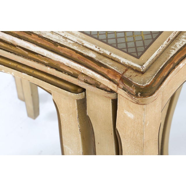 Wood Kozak Studios Style French Provincial Nesting Tables For Sale - Image 7 of 14