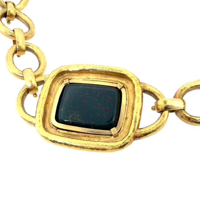 Metal Elizabeth Locke 18k Bloodstone Intaglio Toggle Necklace For Sale - Image 7 of 10