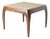 Walnut & Travertine End Table For Sale